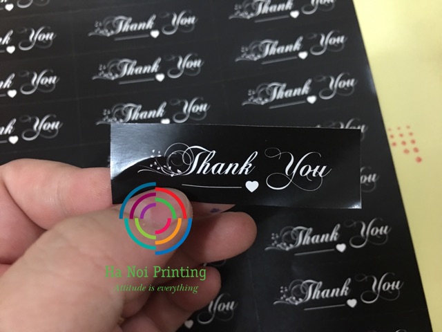 Set 100 tem thank you dán hoa sáp