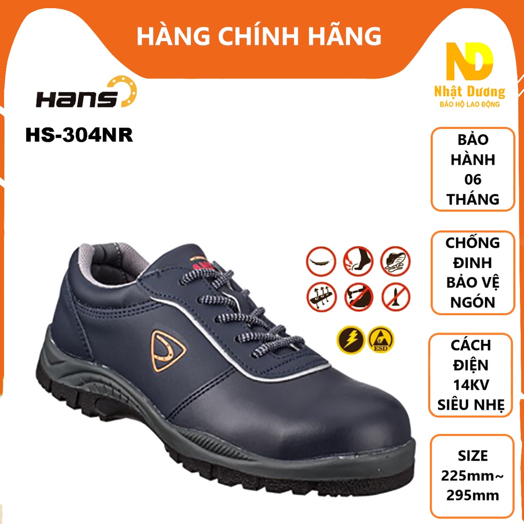 Giày bảo hộ lao động nam cách điện 15KV Hans HS304NR, Giày bảo hộ lao động thể thao