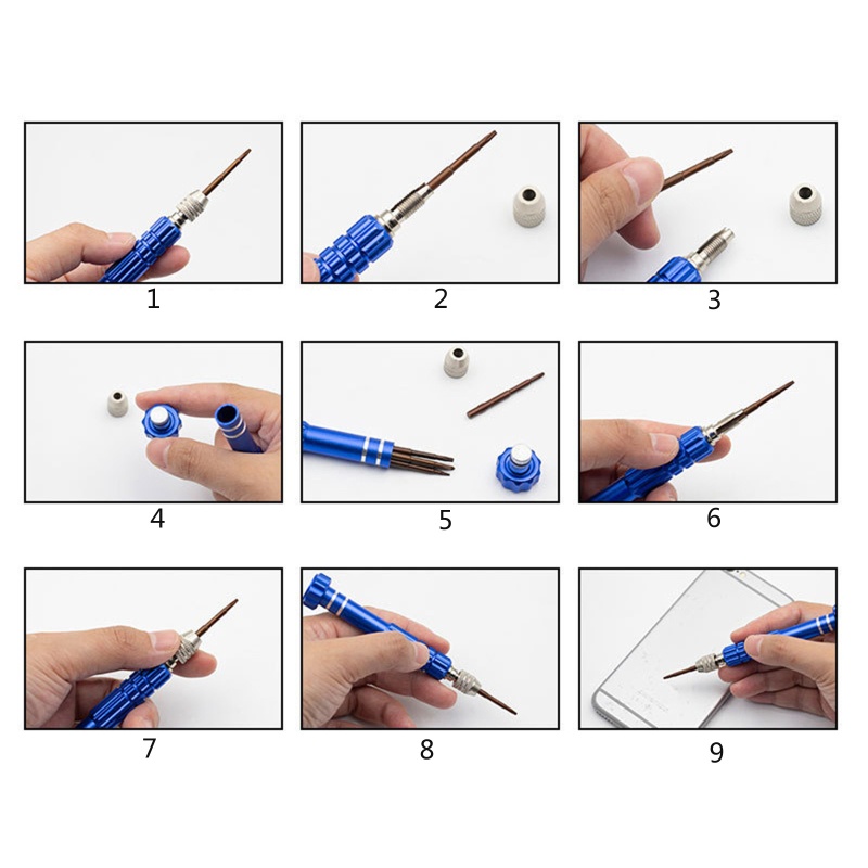 Bộ Tua Vít Đa Năng 5 Trong 1 Chuyên Dụng Sửa Chữa Điện Thoại Đồng Hồ / Trang Sức