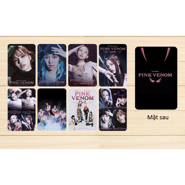 sét 8 card bo góc PINK VENOM BACKPINK 2 mặt