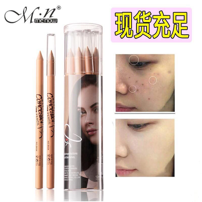 Bút che khuyết điểm , hộp 12 Bút Che Khuyết Điểm MeNow Chính Hãng Fix Makeup Không Trôi Không Thấm N