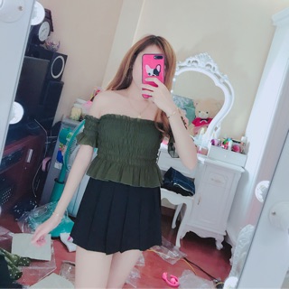 Áo nhúng bẹt vai dễ thương