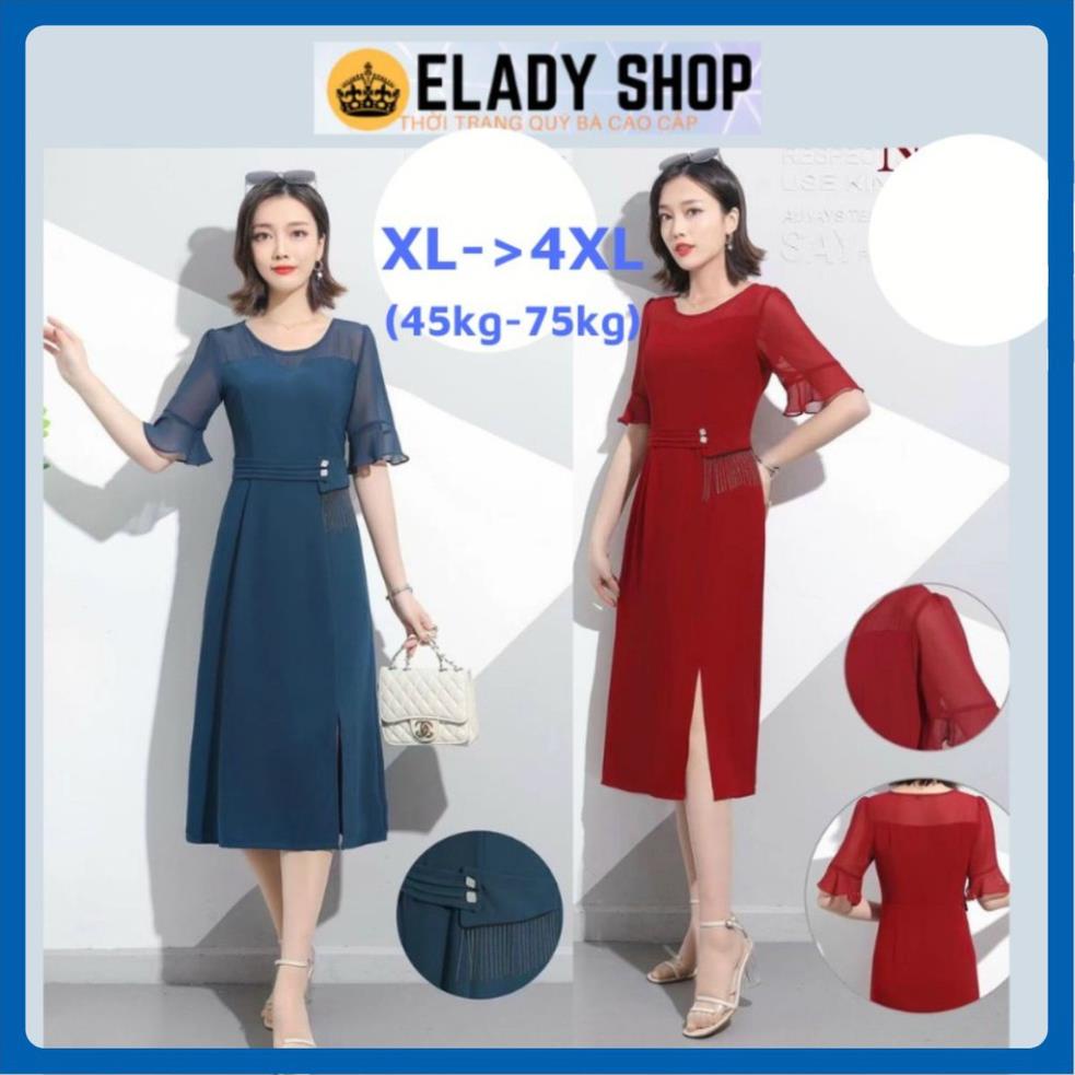 Đầm trung niên⚡GIÁ SỈ ⚡ Váy trung niên dự tiệc cho mẹ hàng Quảng Châu cao cấp chất vải đẹp nhẹ, mịn mát, không bị xù MV