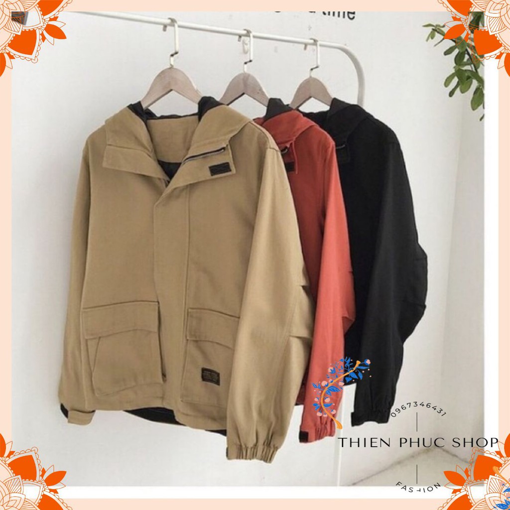 Áo khoác kaki túi hộp trơn phong cách thopwfi trang Thiên phúc thời trang shop