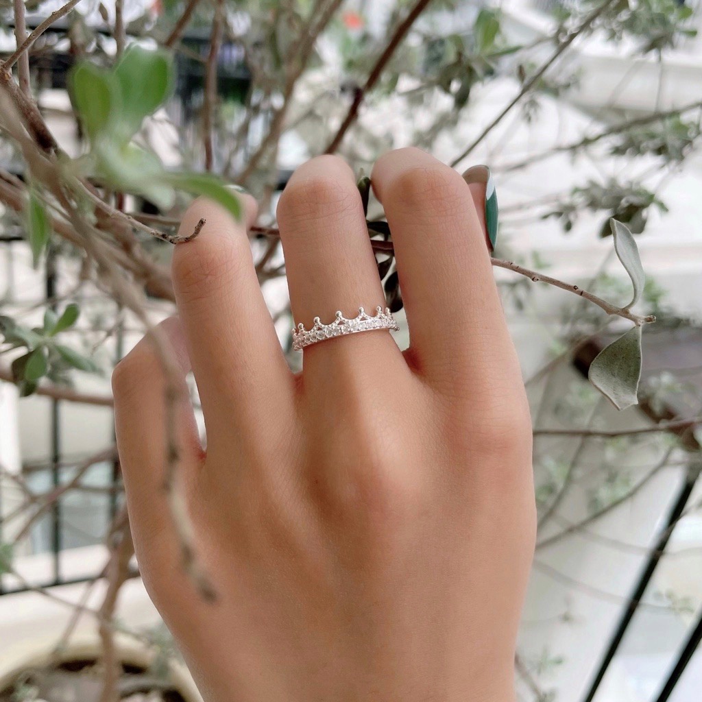 Nhẫn Bạc Ta Cao Cấp CaoBac Silver Vương Miện Phong Cách Sang Trọng Dành Tặng Riêng Cho Bạn Gái