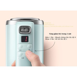 Máy đánh trứng, trộn bột, đánh kem 9 tốc độ Bear DDQ B03V1 (Bản nâng cấp của A40A1, đẹp hơn, hiệu quả hơn)