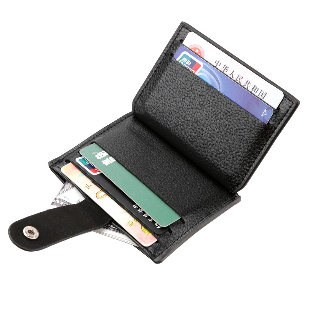 Men Mini PU Leather Card Bag Holder Purse ID Credit Card Holder Wallet @vn