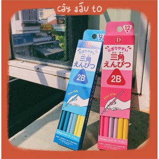 Bộ Bút Chì Nhiều Màu 12 Cây KOREA STYLE