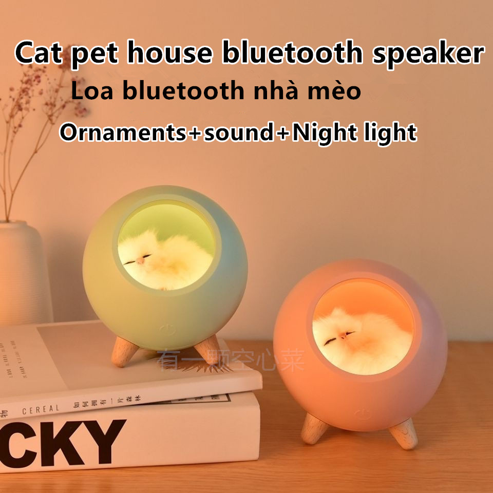 Mèo Bluetooth Âm Thanh Sáng Tạo, Dễ ThươngusbSạc Ánh Sáng Ban Đêm Trang Trí Phòng Ngủ Phòng Ký Túc Xá Cạnh Giường Ngủ Không Dây Âm Thanh