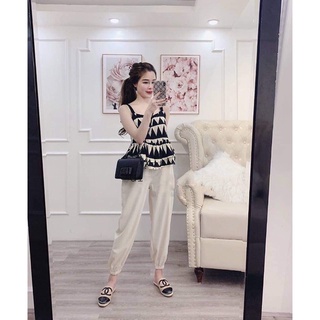 Sét áo 2 dây baby doll quần bom
