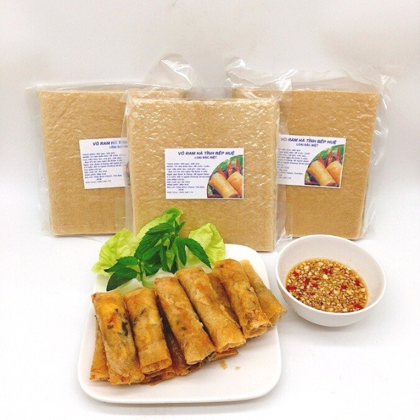 Bánh Ram Hà Tĩnh, Nem Rán, Bánh Ram Cuốn Nem , Đặc Biệt Giòn Ngon, Loại Đặc Biệt. 1 Tập 90 Đến 100 Lá Đã Hút Chân Không