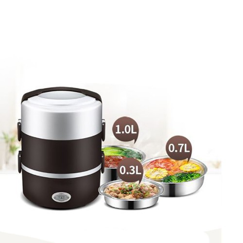 [Sẵn Hàng Giao Ngay] CẶP LỒNG Ủ CƠM 3 TẦNG INOX CẮM ĐIỆN- Cặp lồng giữ nhiệt