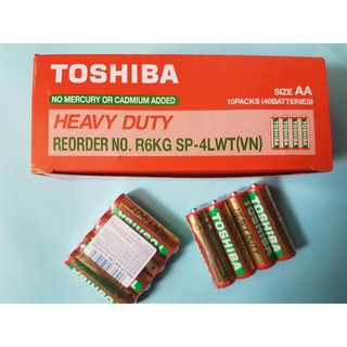 Vỉ 4 pin AA Toshiba , pin tiểu
