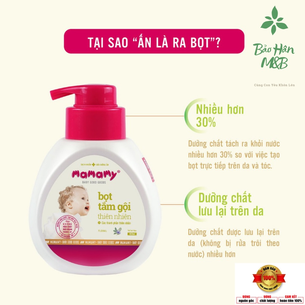 Bọt Tắm - Gội MaMaMy Thiên Nhiên