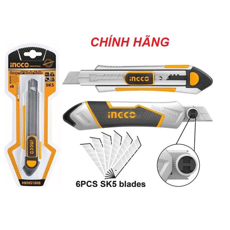 ĐỒ NGHỀ INGCO Dao rọc giấy HKNS1808 (Cam kết Chính Hãng 100%)