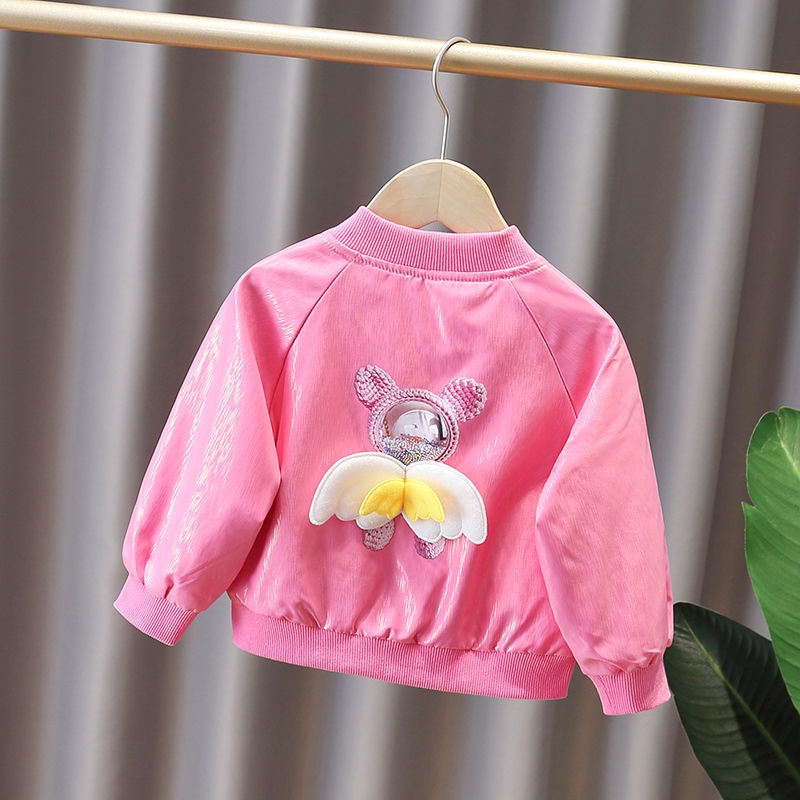 Áo Khoác Bóng Chày Dễ Thương Cho Bé Gái