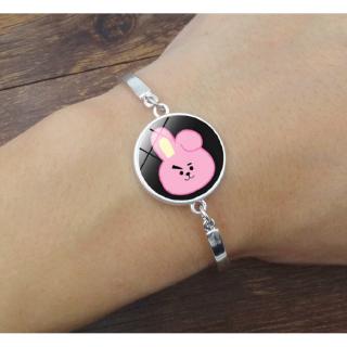 Vòng đeo tay thép không gỉ thời trang dành cho fan hâm mộ nhóm nhạc BTS