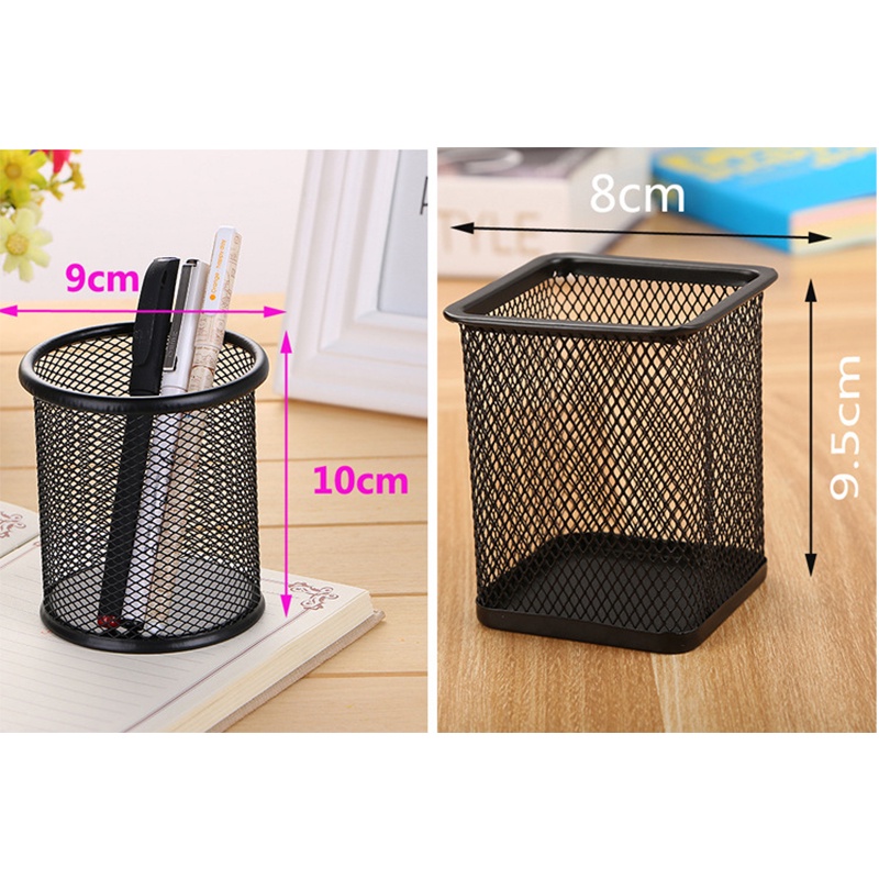 Giá Đỡ Bút/Bút/Cọ Để Bàn Bằng Kim Loại Dạng Lưới Cao Cấp