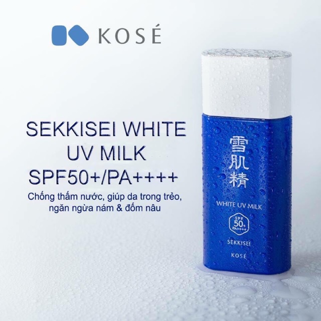 Kem chống nắng Kose Sekkisei White UV Milk 60g