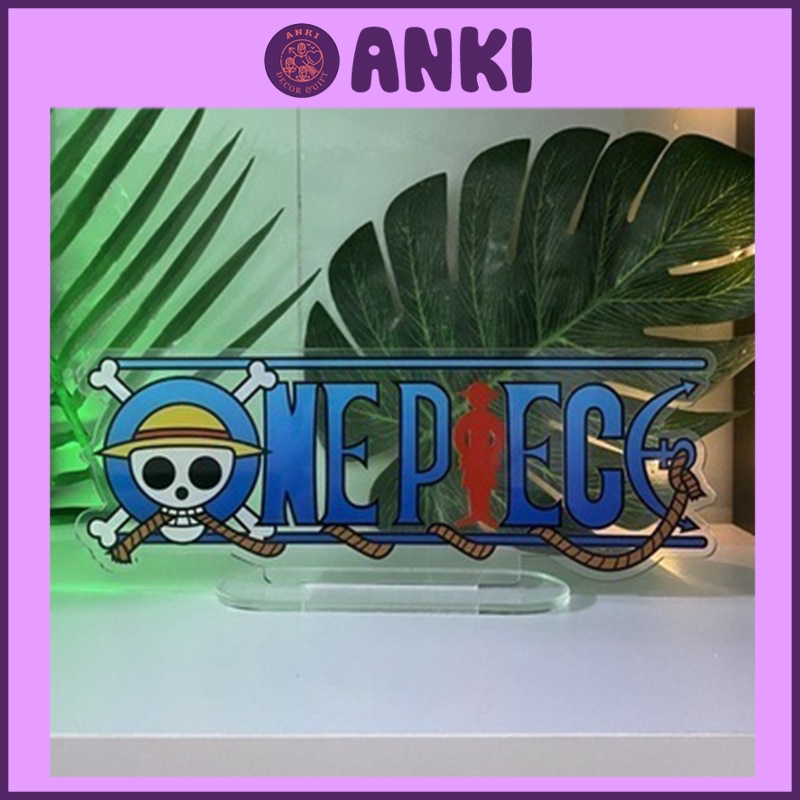 Standee logo ONEPIECE, mô hình logo 2D, standee mica để sưu tập, làm quà tặng, trưng bày kệ mô hình, trang trí bàn học.