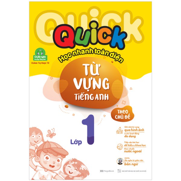 Sách Megabook - Quick Quick học nhanh toàn diện từ vựng tiếng Anh theo chủ đề lớp 1