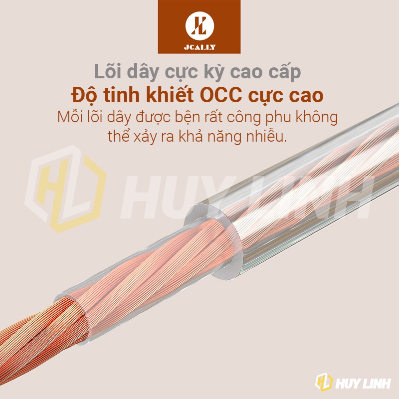 Cáp chuyển tín hiệu JCALLY JM40 ES9280C PRO Type C to 3.5mm cáp DAC cao cấp