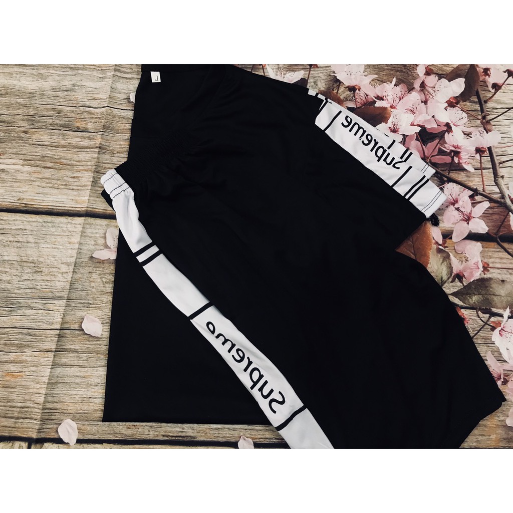 XẢ HÀNG Bộ Quần Áo Thun Nam Ngắn Tay In Chữ Viền Bên Tay - Thời Trang Hè - BN07 | BigBuy360 - bigbuy360.vn