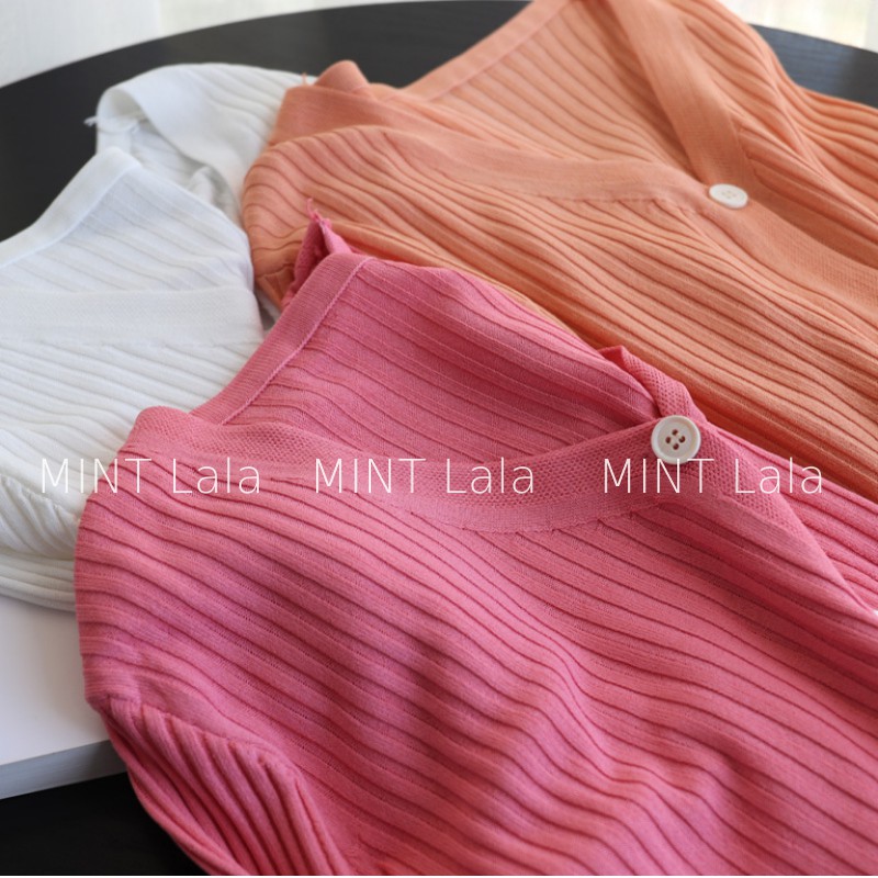 Áo Khoác Len Mỏng 4 Cúc Cổ V Hàng Quảng Châu Giá Rẻ