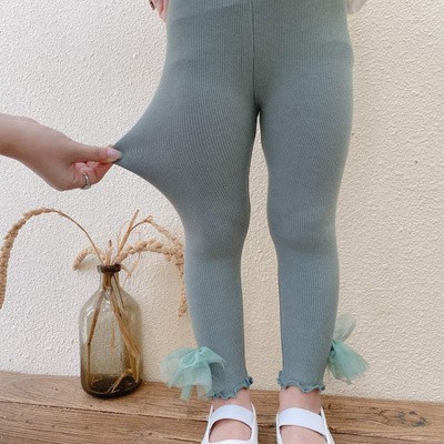 Quần Legging Đính Nơ Dễ Thương Cho Bé Gái