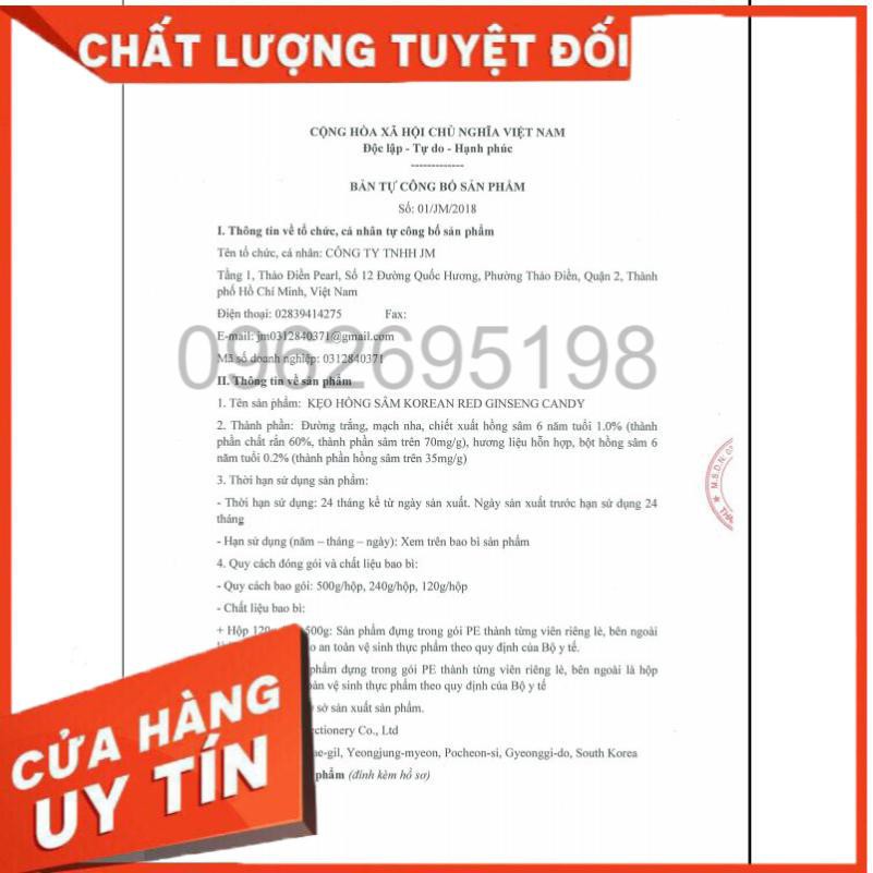 [Bán + Tặng] Kẹo hồng sâm chính phủ Cheong Kwan Jang - Kẹo hồng sâm số 1 Hàn Quốc