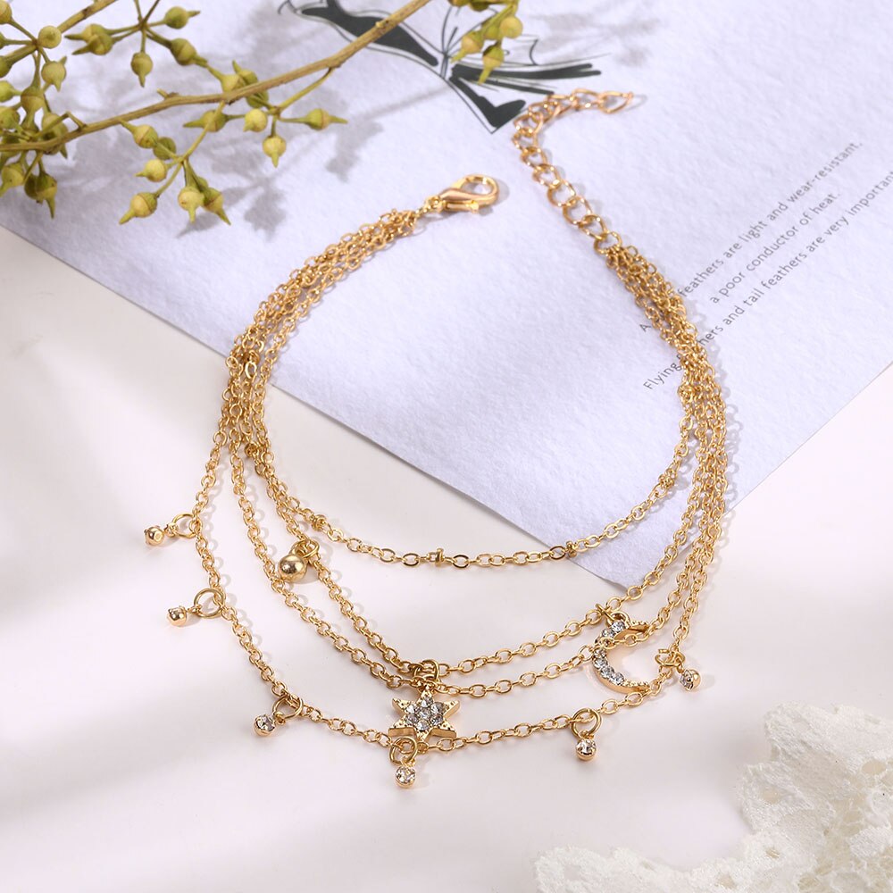 Lắc chân mặt hình chữ thập thời trang cho nữ