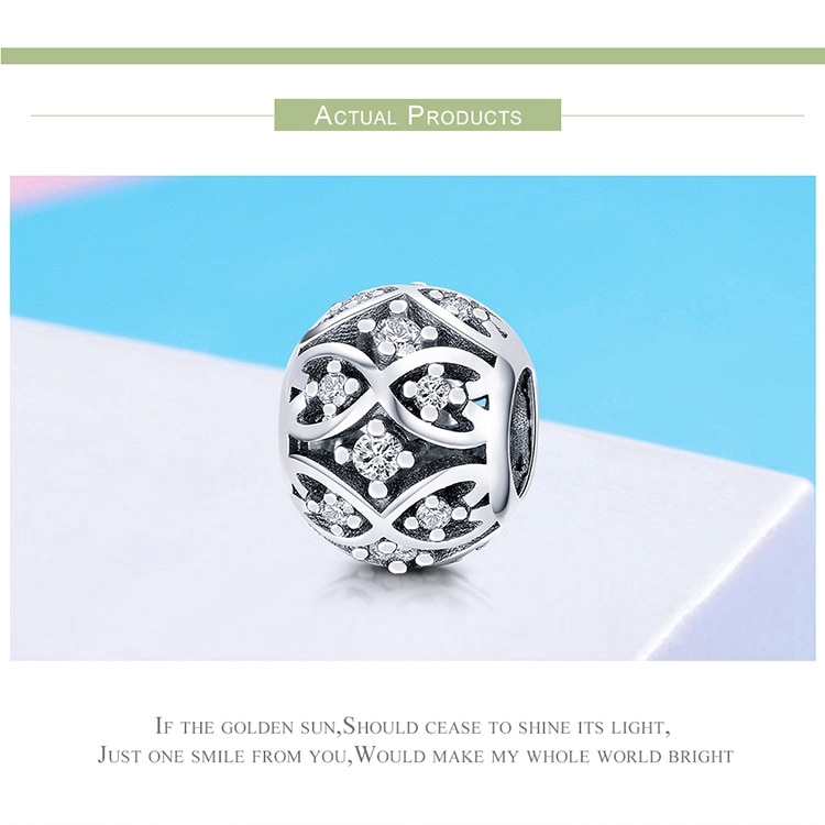 Charm vòng tay Bamoer SCC732 bằng bạc 925 sterling DIY thanh lịch