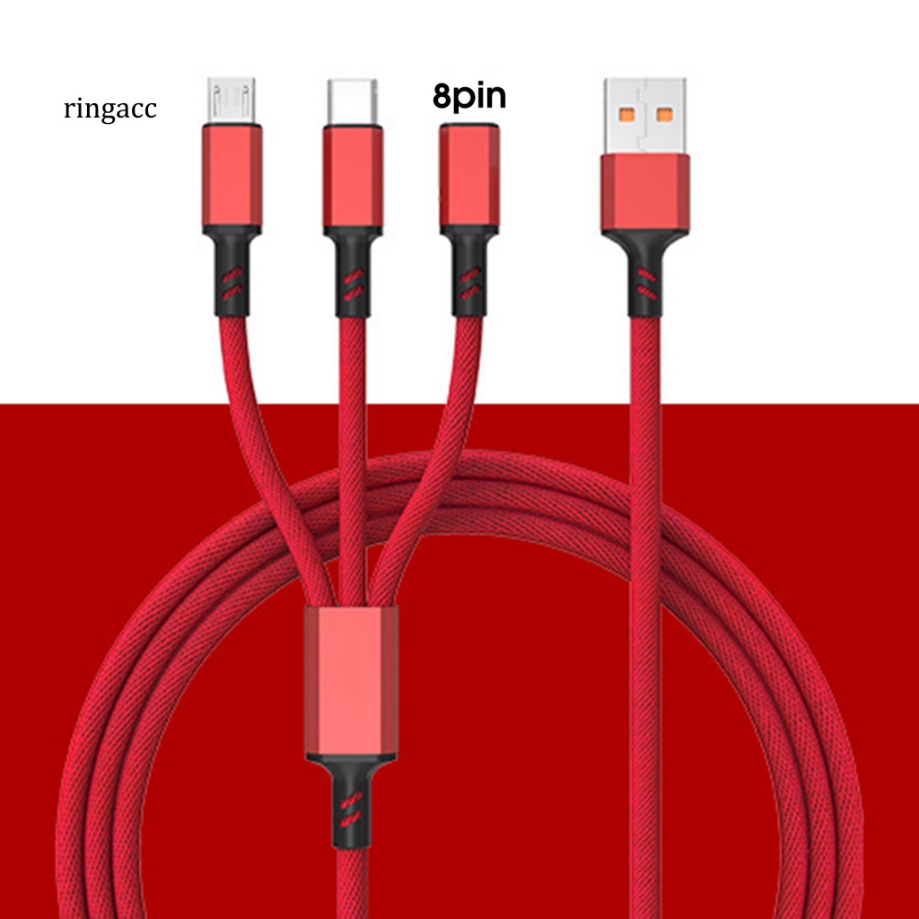 Dây Cáp Sạc Truyền Dữ Liệu Micro USB/Type-C/8Pin 5A Cho Điện Thoại Thông Minh