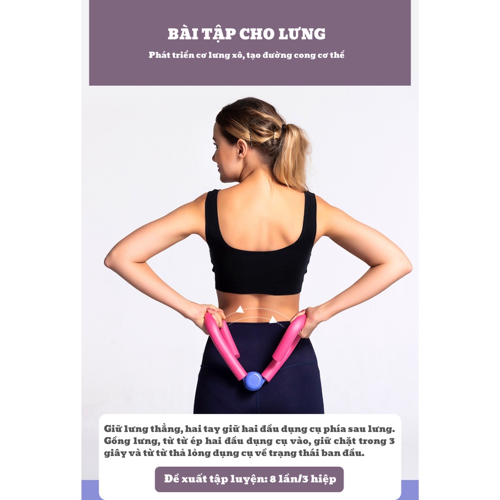 Dụng cụ tập Kegel cơ sàn chậu, đùi trong, tay, lưng xô SHOP THỂ THAO KHỎE dày 29mm & 25mm