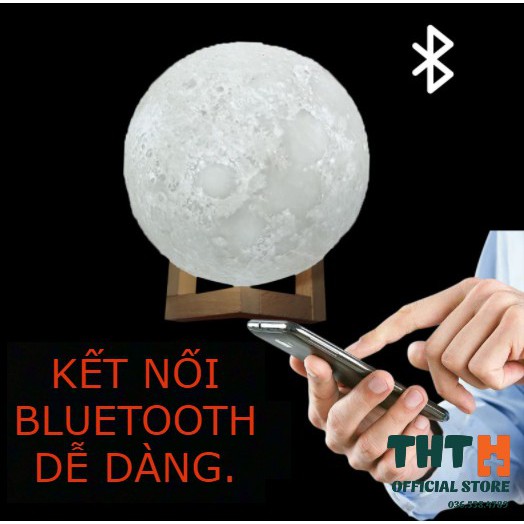 Đèn Ngủ Loa Bluetooth  Hình Mặt Trăng Đèn Để Bàn Sang Trọng THTOFFICIAL BH 6 Tháng Toàn Quốc.