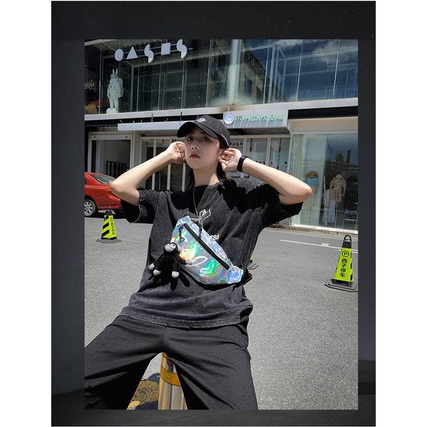 [Túi đeo chéo thời trang unisex] [Túi đeo nam nữ đi du lịch mini phong cách đường phố phản quang chất da chống nước] | BigBuy360 - bigbuy360.vn