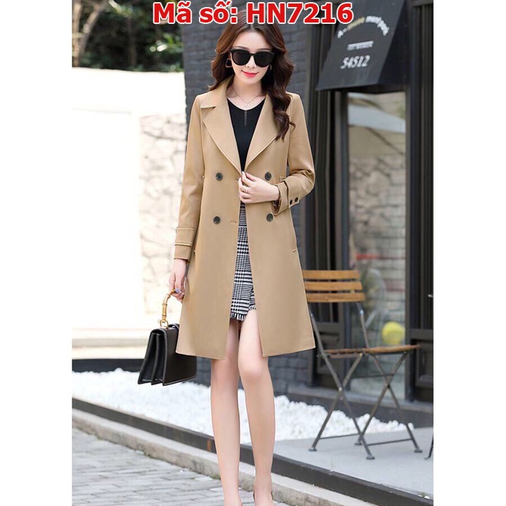 ⚡️ có big size ⚡️ HN7216 ÁO KHOÁC THU ĐÔNG KAKI MĂNG TÔ FORM DÀI CỔ VEST SANG TRỌNG CÓ SIZE LỚN - HÀNG VN