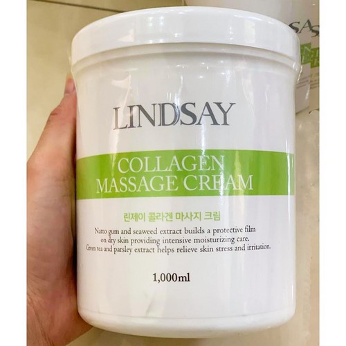 Kem Massage Collagen Lindsay Hàn Quốc - Chuyên Dùng cho spa - Hũ 1000g