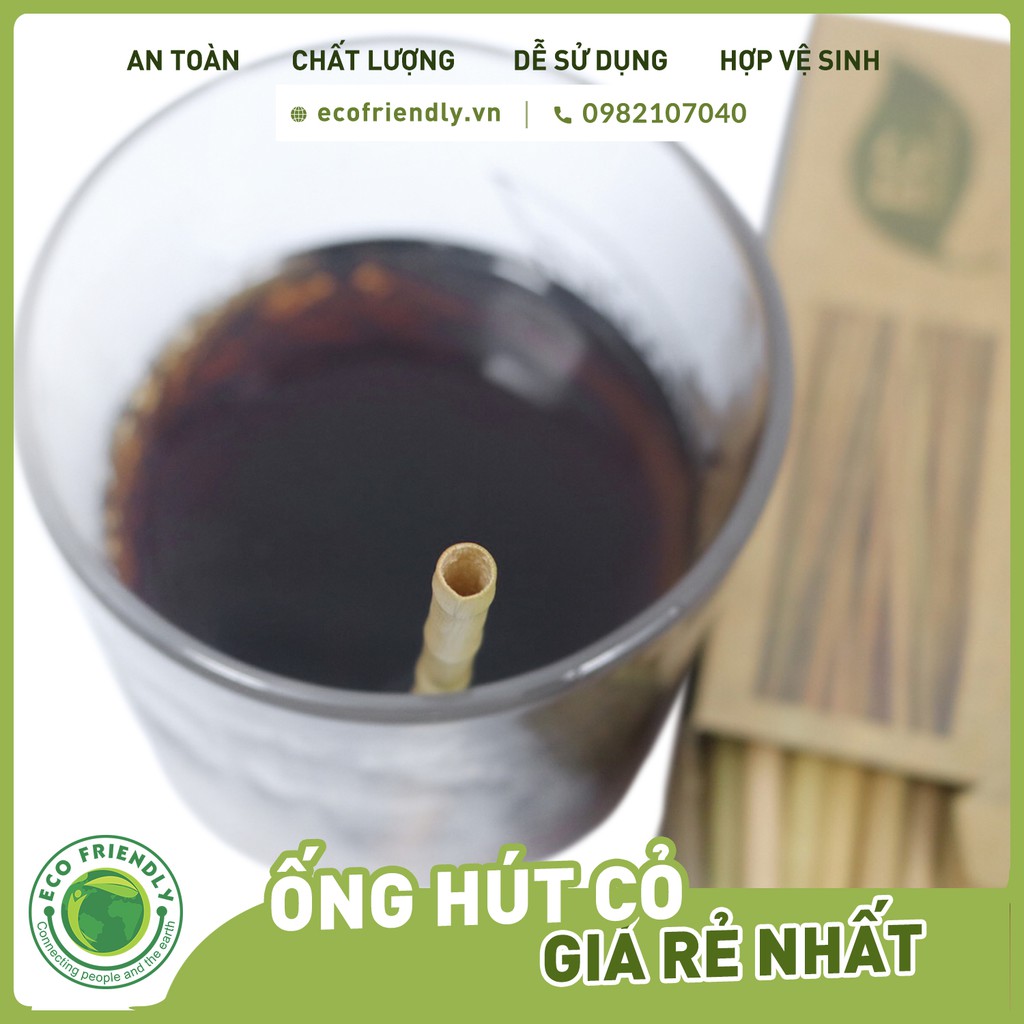 [Tặng không bán] Ống hút cỏ bàng (Grass straws) Túi 5 ống dài 11 cm - Hàng xuất khẩu đi Mỹ - Dùng được cho tất cả các