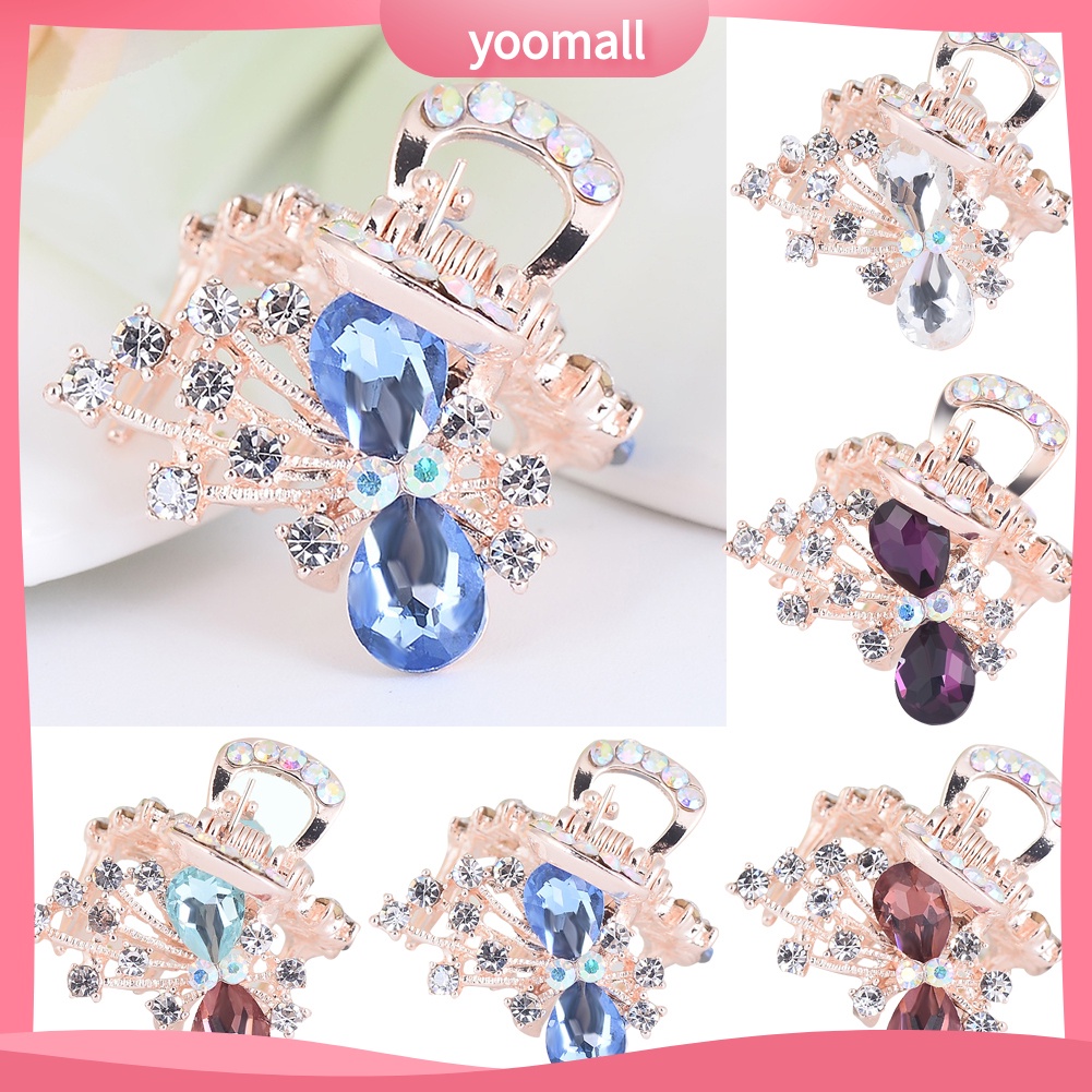 Kẹp tóc hình nơ đính đá nhân tạo lấp lánh