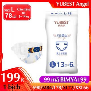 [XẢ KHO GIÁ SỐC] Bỉm YUBEST Angel nội địa Trung Quốc Quần/Dán size S90/M84/L78/XL72/XXL66