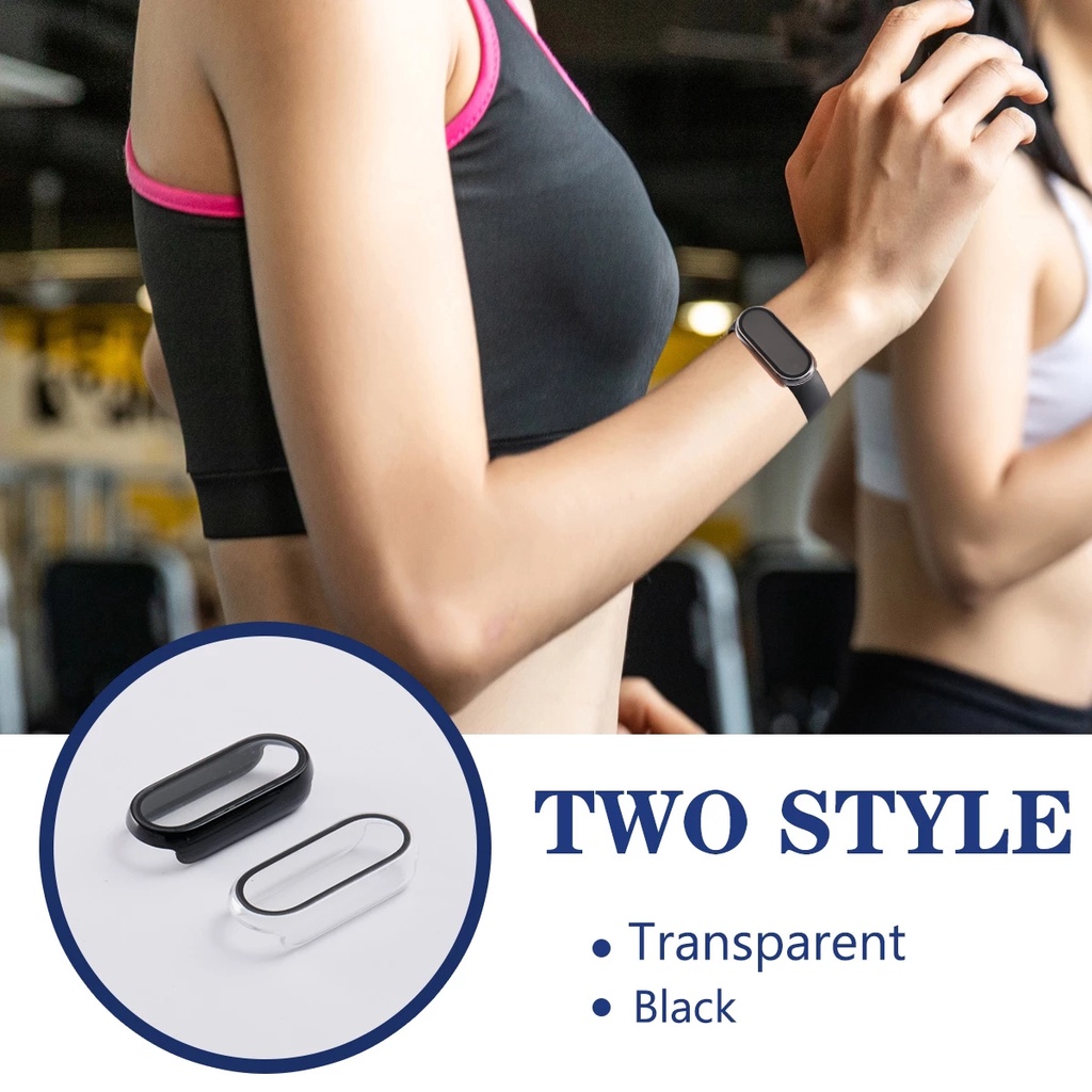 1 Kính Cường Lực 2 Trong 1 Bảo Vệ Mặt Đồng Hồ Mi Band 7 / 7NFC Ốp