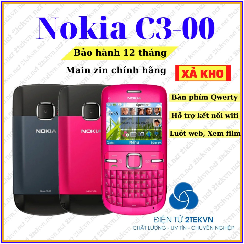 Điện thoại cổ chính hãng giá rẻ Nokia C3-00