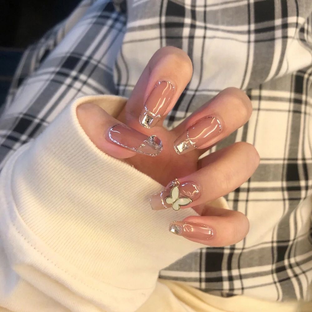 [ NBD 114 ] CHARM NƠ BỚM - Phom MÓNG DÀI  [ Tặng Keo Và Dụng Cụ ] Lẻ