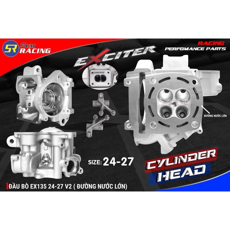 ĐẦU BÒ EXCITER  &amp; suppap 24-27 &amp; 20-23 &amp; 22-25 SUM RACING (K1)