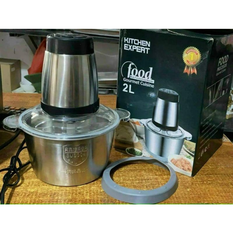 máy say thit  cối inox 2L có lưỡi thay thế