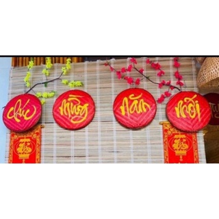 Mẹt vẽ thủ công trang trí Tết