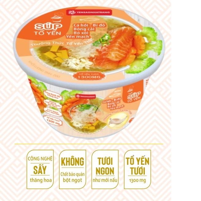 Súp Tổ Yến Cá Hồi Bí Đỏ Yến Mạch Cao Cấp Bổ Dưỡng Cty Yến Sào Nha Trang