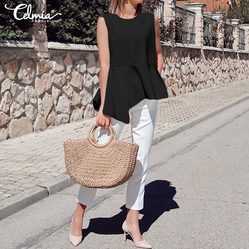 Áo kiểu CELMIA không tay dáng rộng thiết kế đơn giản dành cho nữ | BigBuy360 - bigbuy360.vn