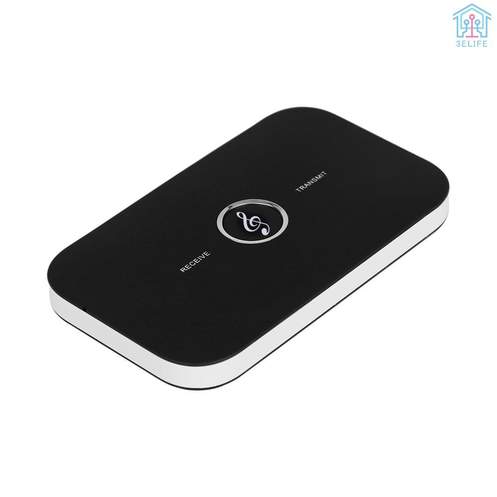 【E&V】B6 2 in 1 Bluetooth Transmitter & Receiver Wireless A2DP Bluetooth Audio Adapter Portable Audio Player Aux 3.5mm Black